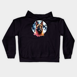 Belgian Malinois And The Moon Kids Hoodie